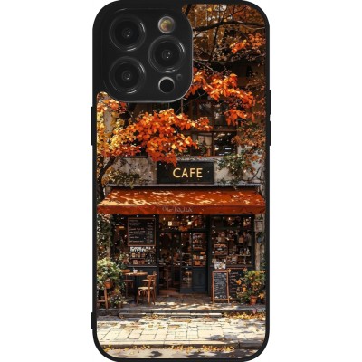 iPhone 14 Pro Max Case Hülle - Silikon schwarz Autumn 25 Coffee shop