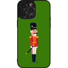 iPhone 14 Pro Max Case Hülle - Silikon schwarz Christmas 25 Nutcracker Green