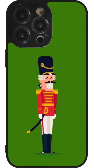 iPhone 14 Pro Max Case Hülle - Silikon schwarz Christmas 25 Nutcracker Green