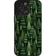 iPhone 14 Pro Max Case Hülle - Silikon schwarz Christmas 25 Pattern Xmas Tree