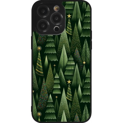 iPhone 14 Pro Max Case Hülle - Silikon schwarz Christmas 25 Pattern Xmas Tree