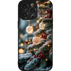 iPhone 14 Pro Max Case Hülle - Silikon schwarz Christmas 25 Xmas Decorated Tree