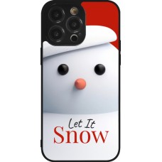 iPhone 14 Pro Max Case Hülle - Silikon schwarz Christmas 25 Xmas Snowman