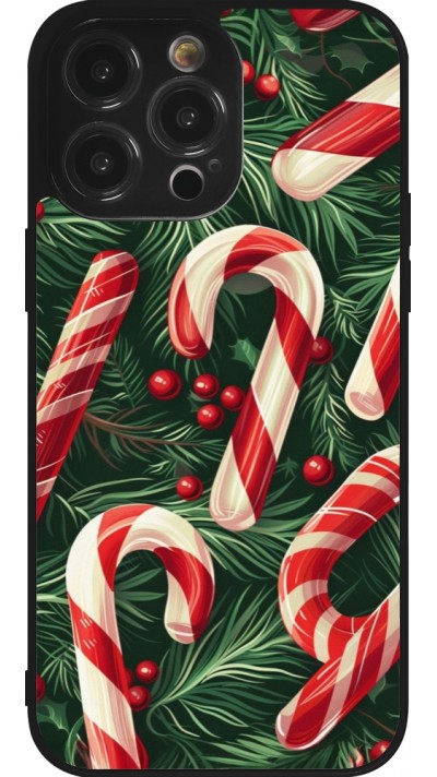 iPhone 14 Pro Max Case Hülle - Silikon schwarz Christmas 25 Xmas Stick
