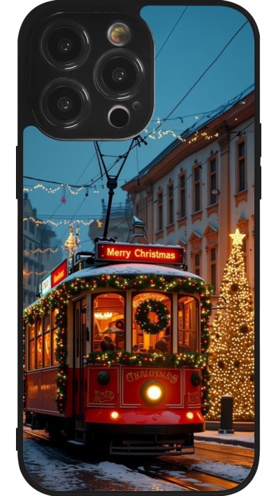 iPhone 14 Pro Max Case Hülle - Silikon schwarz Christmas 25 Xmas Train