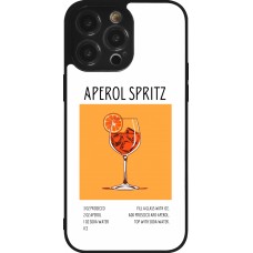 Coque iPhone 14 Pro Max - Silicone rigide noir Cocktail recette Aperol Spritz