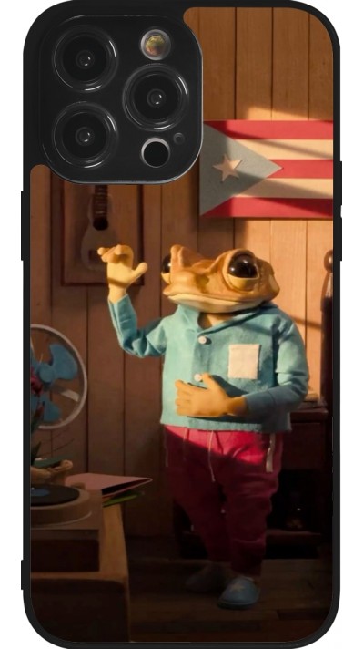 iPhone 14 Pro Max Case Hülle - Silikon schwarz Dancing frog DTMF