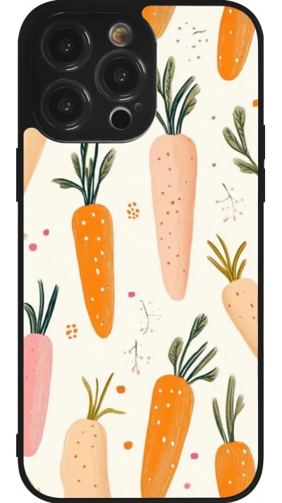 Coque iPhone 14 Pro Max - Silicone rigide noir Easter 2026 Illustration carrots
