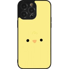 Coque iPhone 14 Pro Max - Silicone rigide noir Easter 2026 Little chicken