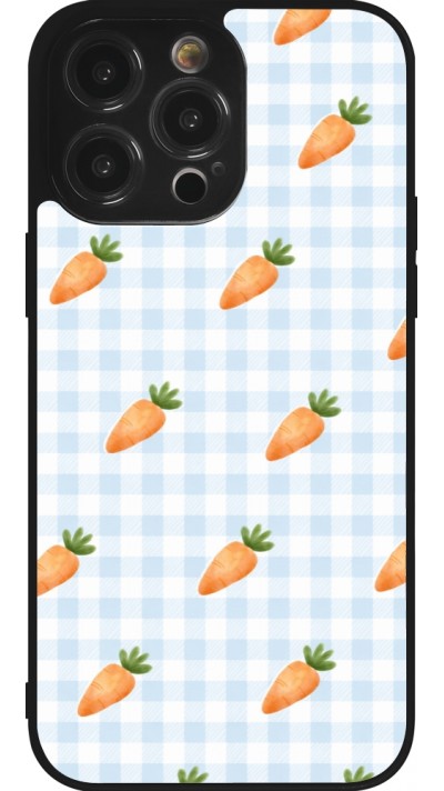 Coque iPhone 14 Pro Max - Silicone rigide noir Easter 2026 Pattern carrots