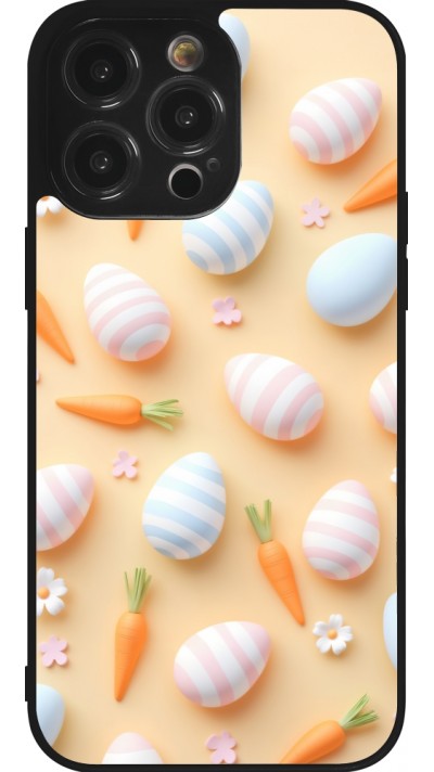 Coque iPhone 14 Pro Max - Silicone rigide noir Easter 2026 Pattern Easter