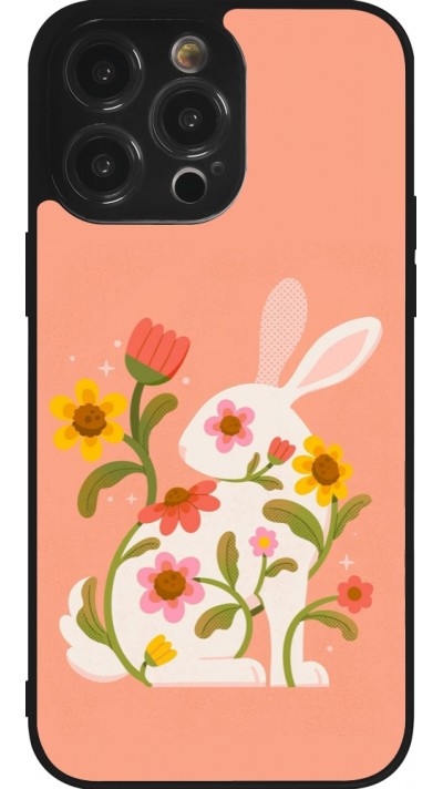 Coque iPhone 14 Pro Max - Silicone rigide noir Easter 2026 Rabbit collage