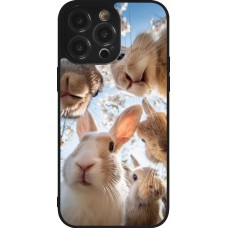 Coque iPhone 14 Pro Max - Silicone rigide noir Easter 2026 Rabbits