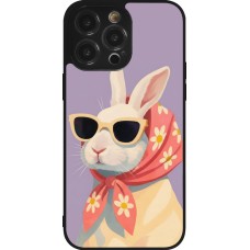 Coque iPhone 14 Pro Max - Silicone rigide noir Easter 2026 Rabbit with scarf