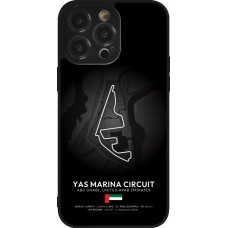Coque iPhone 14 Pro Max - Silicone rigide noir F1 Track 2025 Abu Dhabi