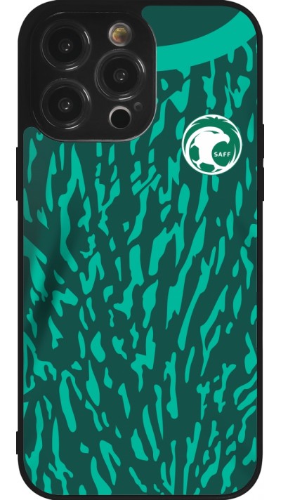 iPhone 14 Pro Max Case Hülle - Silikon schwarz Saudi-Arabien 2022 personalisierbares Fussballtrikot