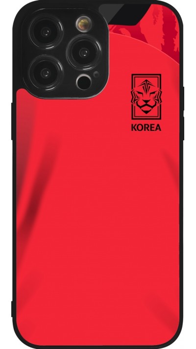 iPhone 14 Pro Max Case Hülle - Silikon schwarz Südkorea 2022 personalisierbares Fussballtrikot