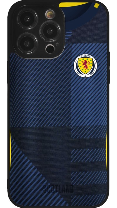 iPhone 14 Pro Max Case Hülle - Silikon schwarz Schottland personalisierbares Fussballtrikot