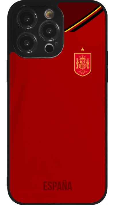 iPhone 14 Pro Max Case Hülle - Silikon schwarz Spanien 2022 personalisierbares Fußballtrikot