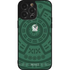 Coque iPhone 14 Pro Max - Silicone rigide noir Maillot de football Mexique 2026 personnalisable