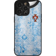 iPhone 14 Pro Max Case Hülle - Silikon schwarz Portugal Away personalisierbares Fussballtrikot
