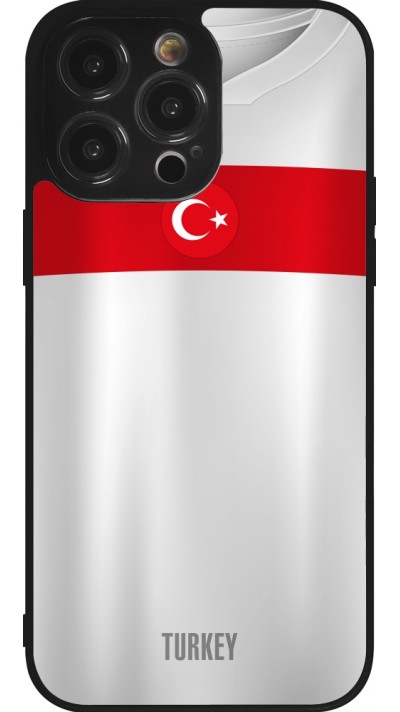 iPhone 14 Pro Max Case Hülle - Silikon schwarz Türkei personalisierbares Fussballtrikot
