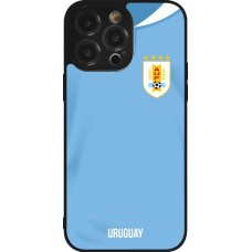 iPhone 14 Pro Max Case Hülle - Silikon schwarz Uruguay 2022 personalisierbares Fussballtrikot