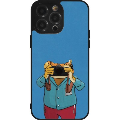 iPhone 14 Pro Max Case Hülle - Silikon schwarz Frog with camera DTMF