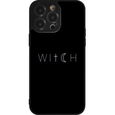 Coque iPhone 14 Pro Max - Silicone rigide noir Halloween 22 witch word