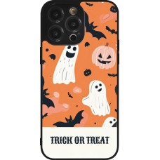 iPhone 14 Pro Max Case Hülle - Silikon schwarz Halloween 2025 Trick treat