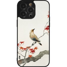 iPhone 14 Pro Max Case Hülle - Silikon schwarz Japanese Bird