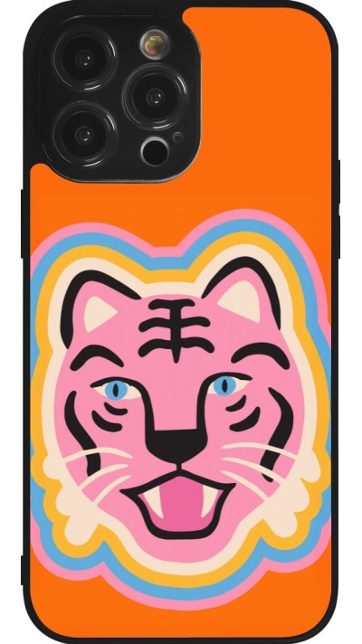 Coque iPhone 14 Pro Max - Silicone rigide noir Lion colors 2026