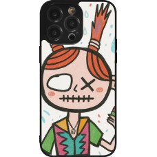 Coque iPhone 14 Pro Max - Silicone rigide noir Little Girl Sketch