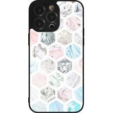 Coque iPhone 14 Pro Max - Silicone rigide noir Marble Everything