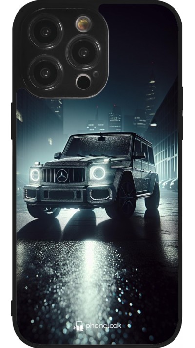 Coque iPhone 14 Pro Max - Silicone rigide noir Mercedes G AMG Night
