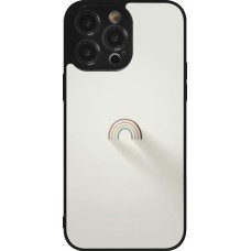 Coque iPhone 14 Pro Max - Silicone rigide noir Mini Rainbow Minimal