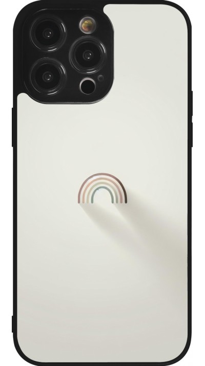 Coque iPhone 14 Pro Max - Silicone rigide noir Mini Rainbow Minimal