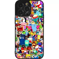 Coque iPhone 14 Pro Max - Silicone rigide noir Mixed cartoons