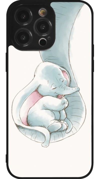 Coque iPhone 14 Pro Max - Silicone rigide noir Mom 1903