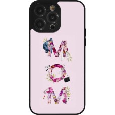 Coque iPhone 14 Pro Max - Silicone rigide noir Mom 2024 girly mom