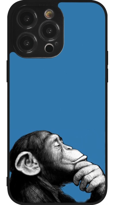 Coque iPhone 14 Pro Max - Silicone rigide noir Monkey Pop Art