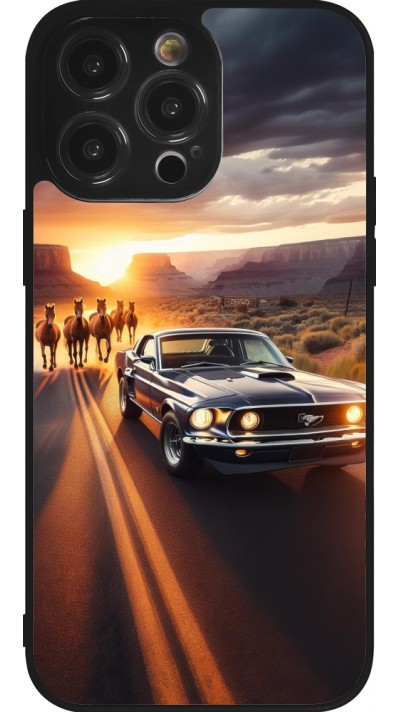 Coque iPhone 14 Pro Max - Silicone rigide noir Mustang 69 Grand Canyon
