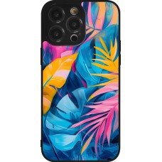 iPhone 14 Pro Max Case Hülle - Silikon schwarz Palms Blue