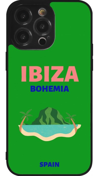 Coque iPhone 14 Pro Max - Silicone rigide noir Pop Summer Destination Ibiza