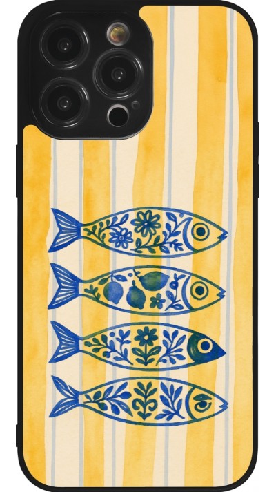 Coque iPhone 14 Pro Max - Silicone rigide noir Portuguese fish 2026