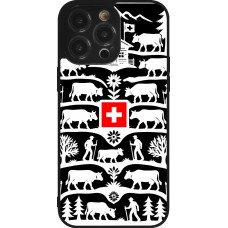 Coque iPhone 14 Pro Max - Silicone rigide noir Poya Suisse 3 noir