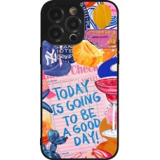 Coque iPhone 14 Pro Max - Silicone rigide noir Preppy Today is Going to be a good day