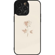 Coque iPhone 14 Pro Max - Silicone rigide noir Sable Rose Minimaliste