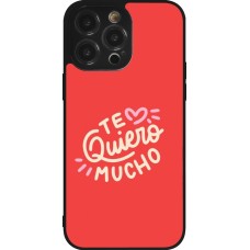 Coque iPhone 14 Pro Max - Silicone rigide noir Saint Valentines Day 26 Te quiero mucho
