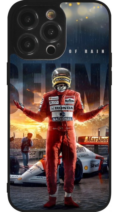 Coque iPhone 14 Pro Max - Silicone rigide noir Senna The King of Rain